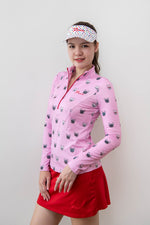 Load image into Gallery viewer, เสื้อกอล์ฟแขนยาว Pink Frenchies
