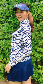 Load image into Gallery viewer, เสื้อกอล์ฟแขนยาว Blue Zebra
