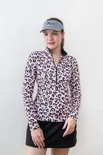 Load image into Gallery viewer, เสื้อกอล์ฟแขนยาว Leopard Pastel Pink
